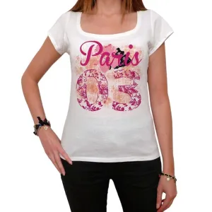 03, Paris, Women's Short Sleeve Round Neck T-shirt 00008