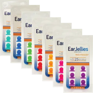 10 Packages of EarJellies Earplugs - Various Colors