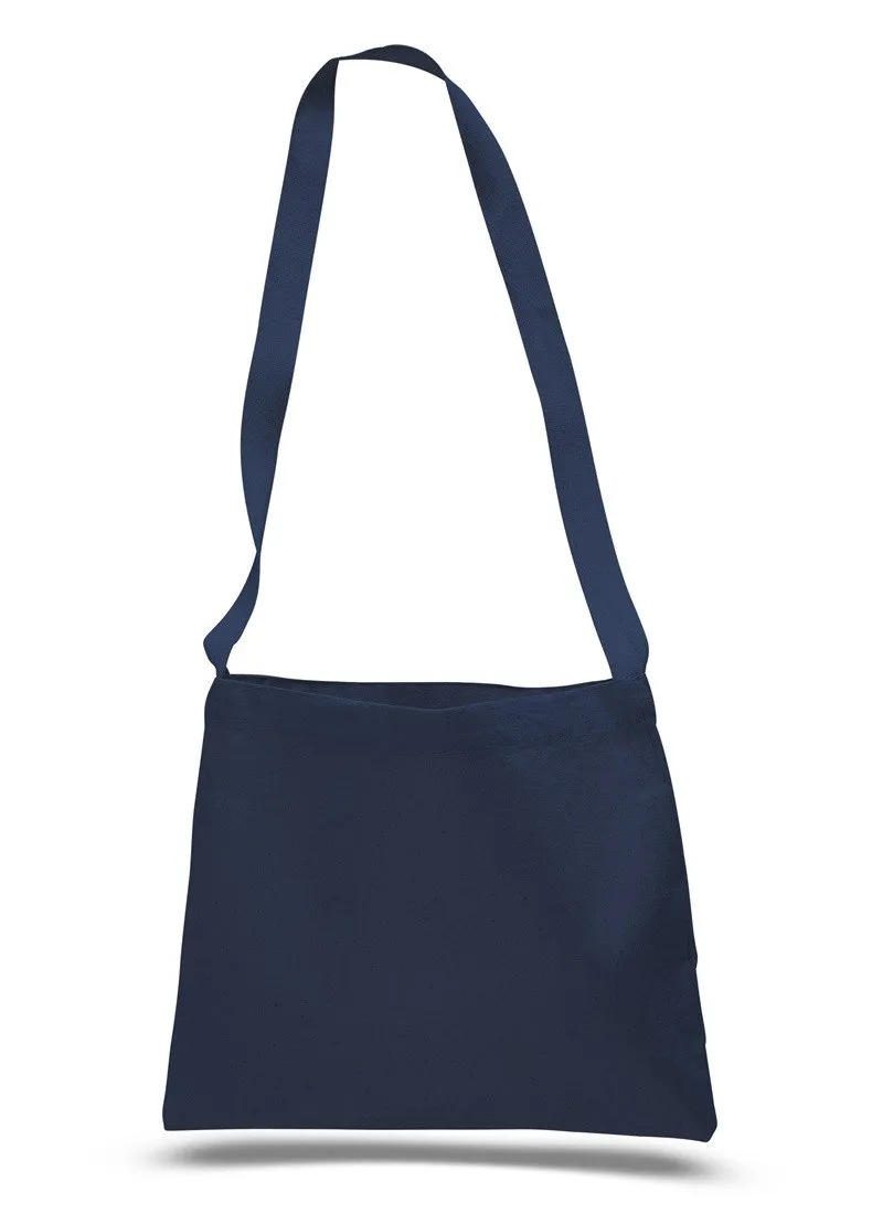 144 ct Small Messenger Canvas Tote Bag with Long Straps - By Case