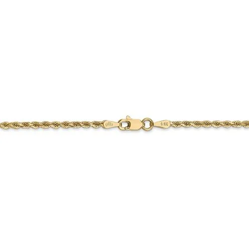 14KT GOLD 2MM DIAMOND VUT ROPE CHAIN - 4 LENGTHS AVAILABLE