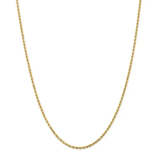 14KT GOLD 2MM DIAMOND VUT ROPE CHAIN - 4 LENGTHS AVAILABLE