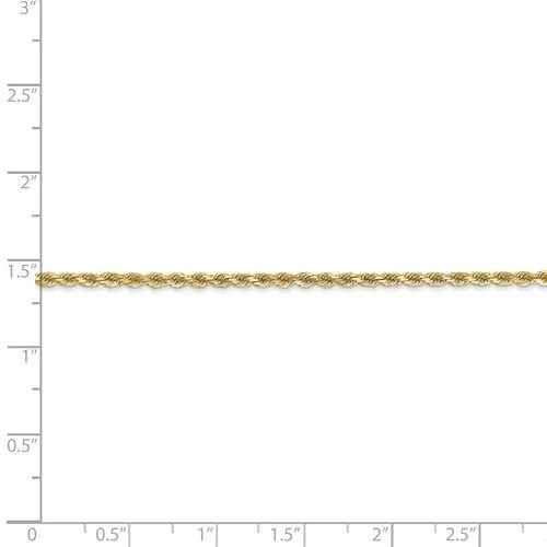 14KT GOLD 2MM DIAMOND VUT ROPE CHAIN - 4 LENGTHS AVAILABLE