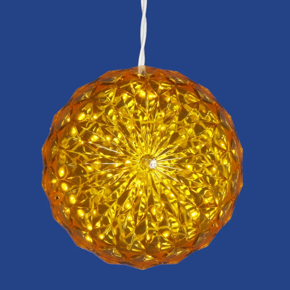 30Lt x 6" LED Yellow Crystal Ball Outdoo