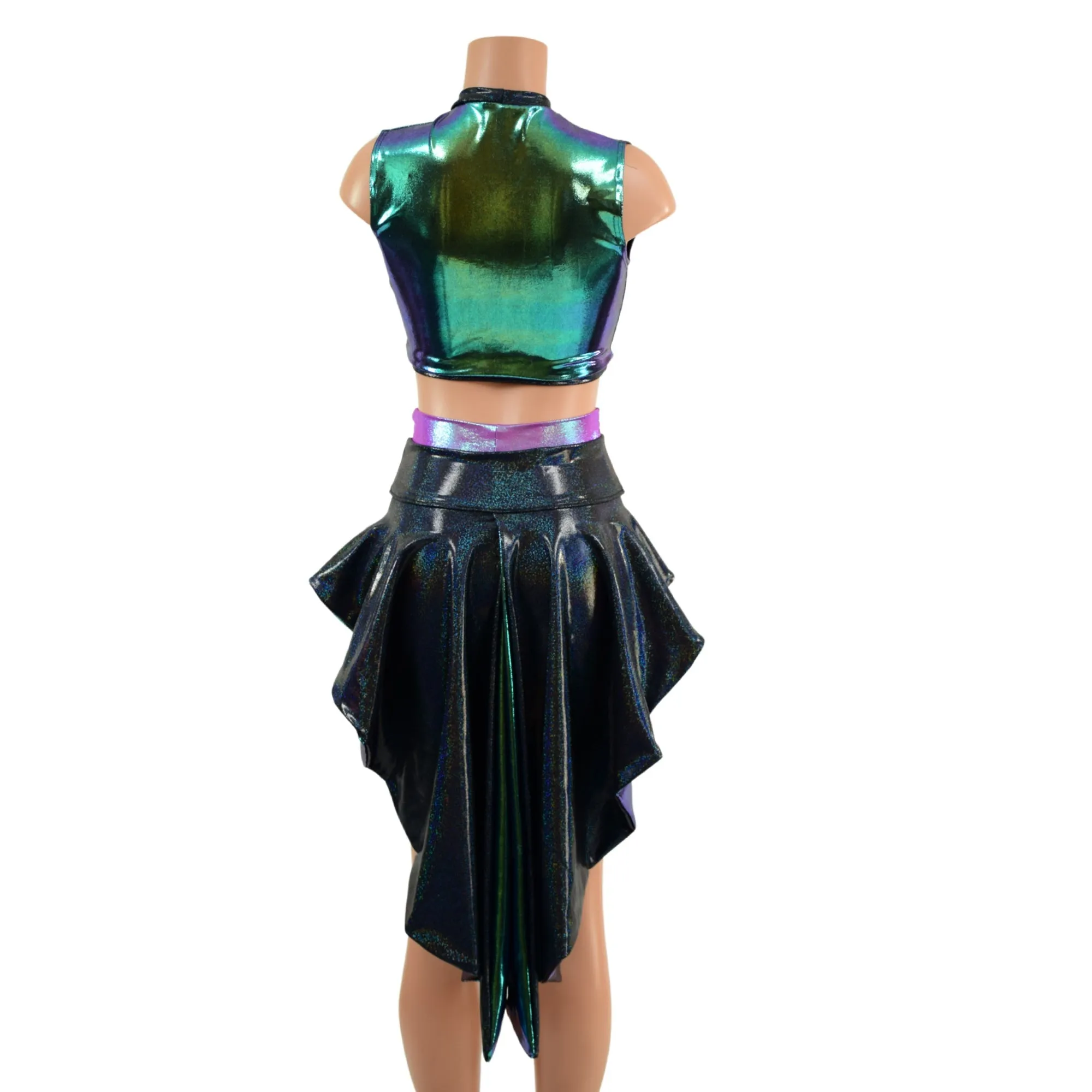 3PC Holographic Set with Tux Back Belt