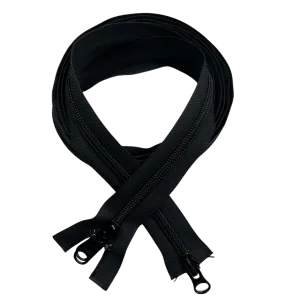 96" Coil #8 Separating Two-Way Sleeping Bag  Zipper - Black (Sold per Each)