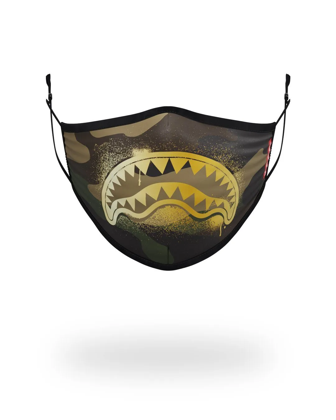 ADULT CAMO GOLD SHARK FORM FITTING FACE MASK