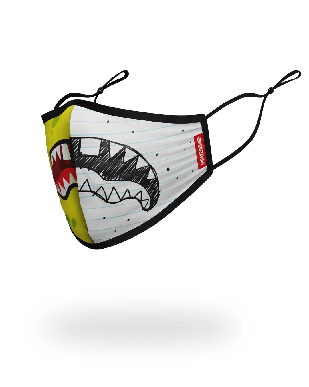 ADULT DOODLEBOB SPLIT SHARK FORM FITTING FACE-COVERING