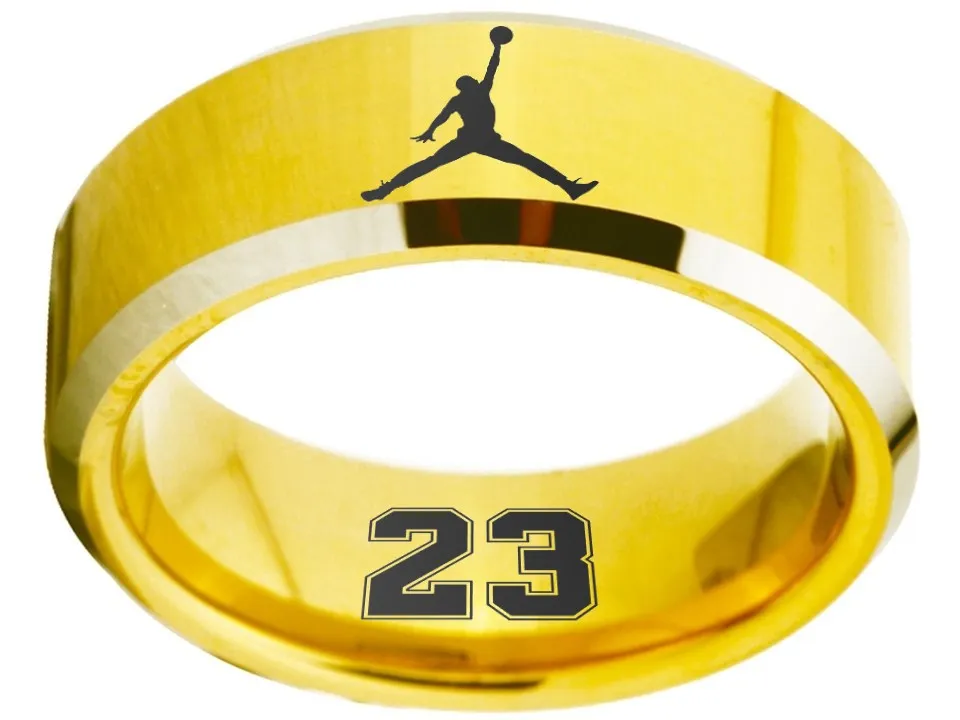 Air Jordan Ring Gold Ring Tungsten Ring #jordan