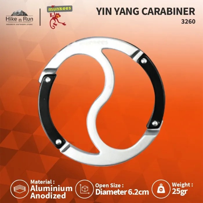 Aksesoris Carabiner Munkees 3260 Yin Yang Carabiner