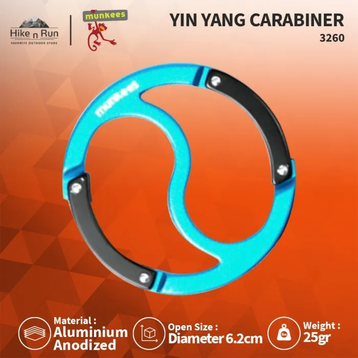 Aksesoris Carabiner Munkees 3260 Yin Yang Carabiner