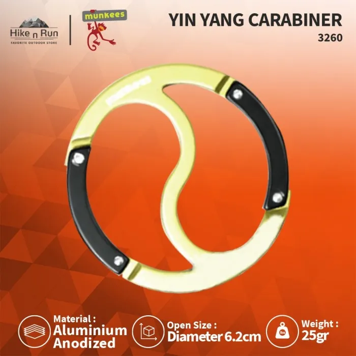 Aksesoris Carabiner Munkees 3260 Yin Yang Carabiner