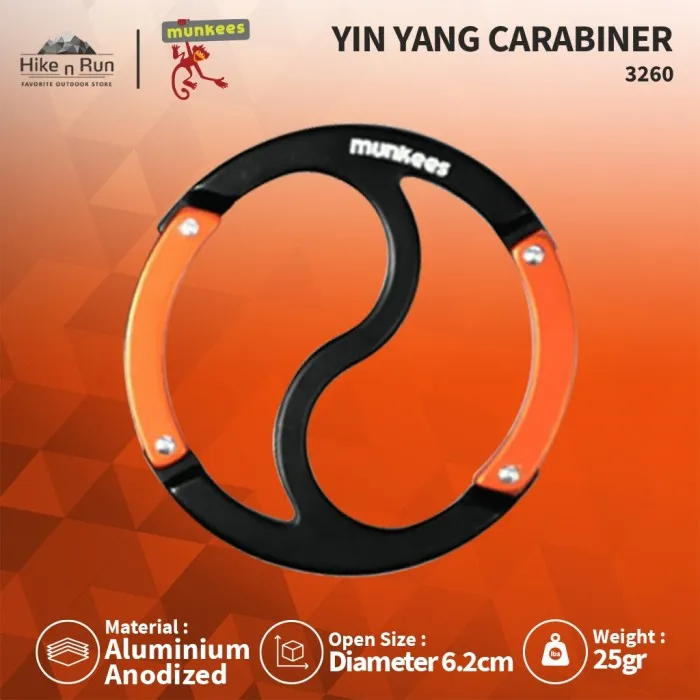 Aksesoris Carabiner Munkees 3260 Yin Yang Carabiner