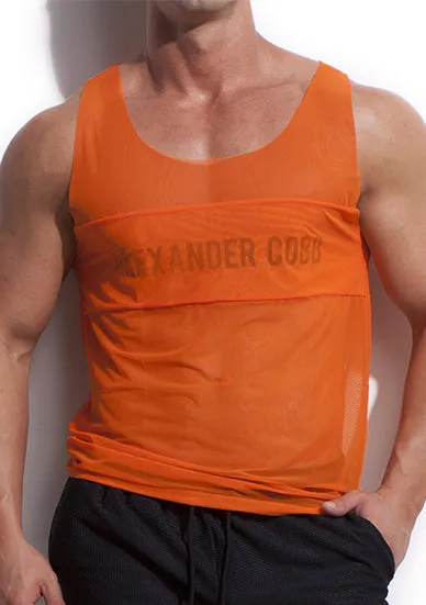 Alexander Cobb Mesh Tank Top Orange