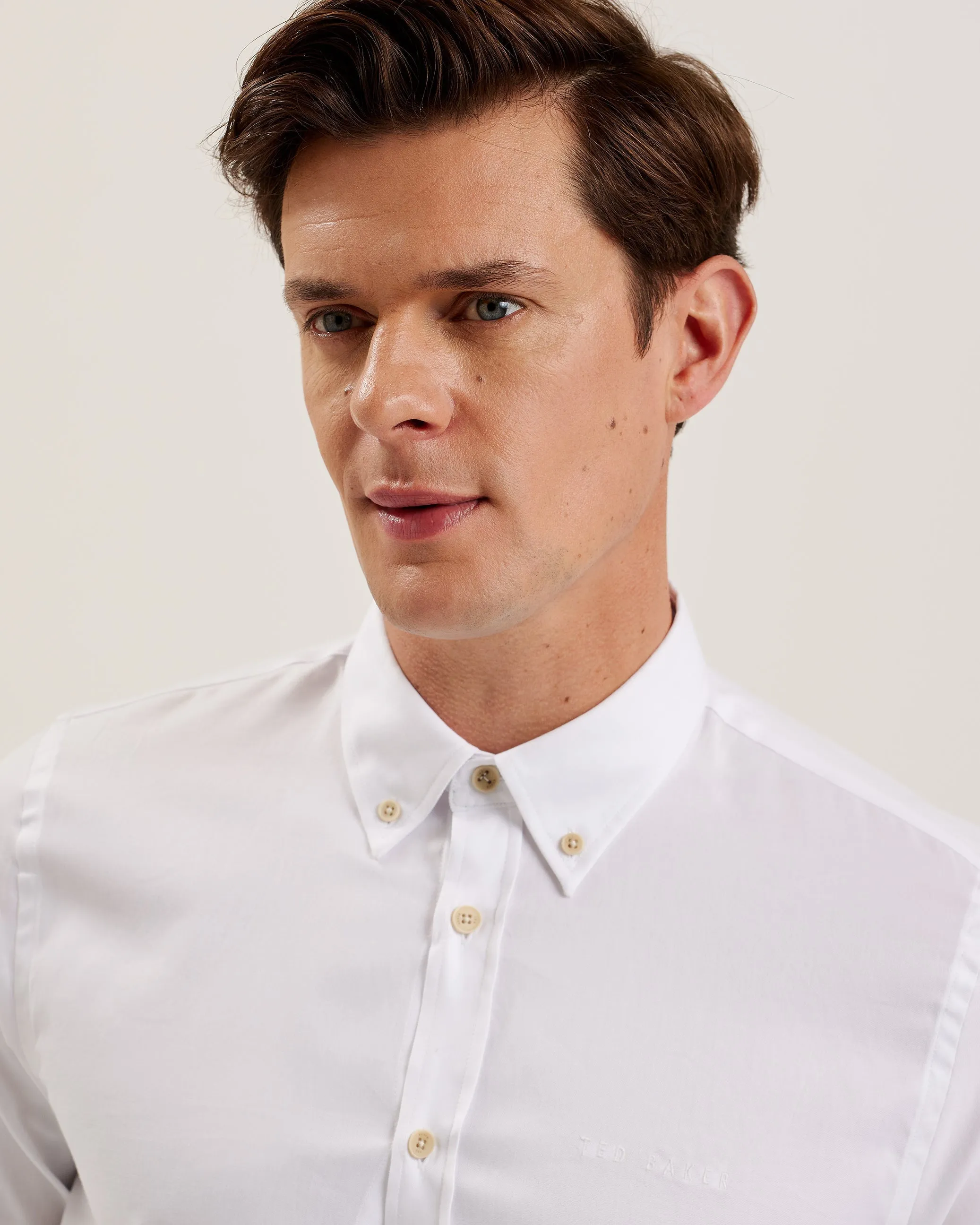 Allarde Ls Regular Branded Oxford Shirt White