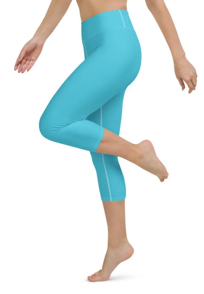 Aqua Turquoise Yoga Capris