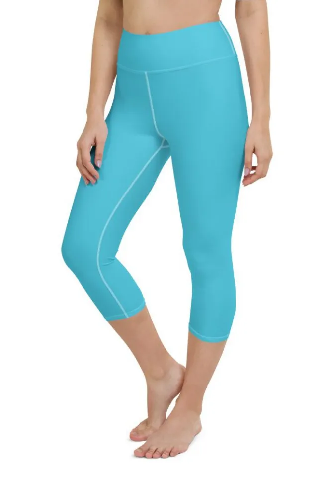 Aqua Turquoise Yoga Capris