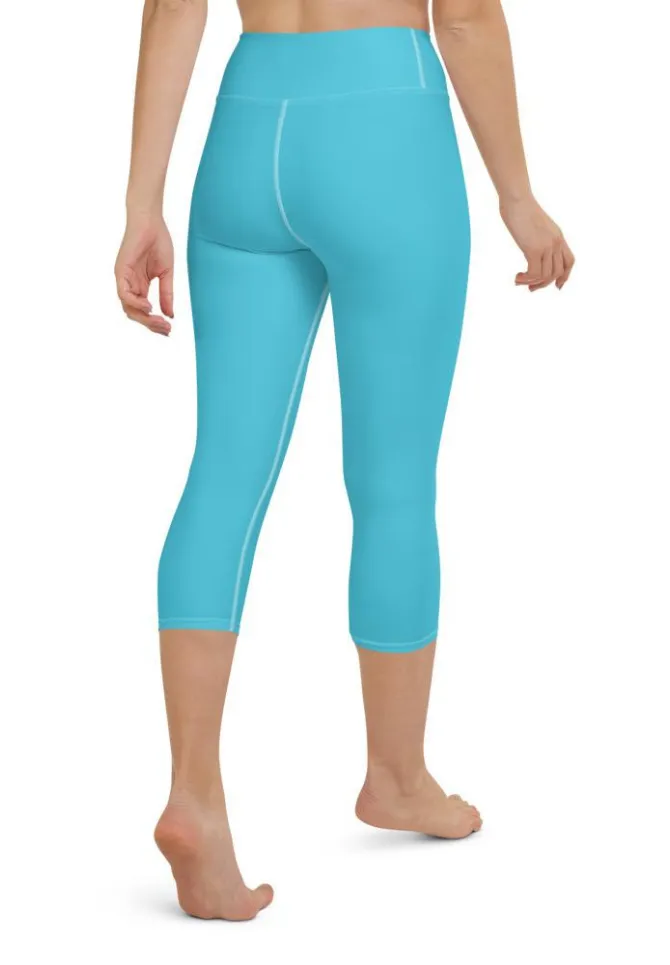 Aqua Turquoise Yoga Capris