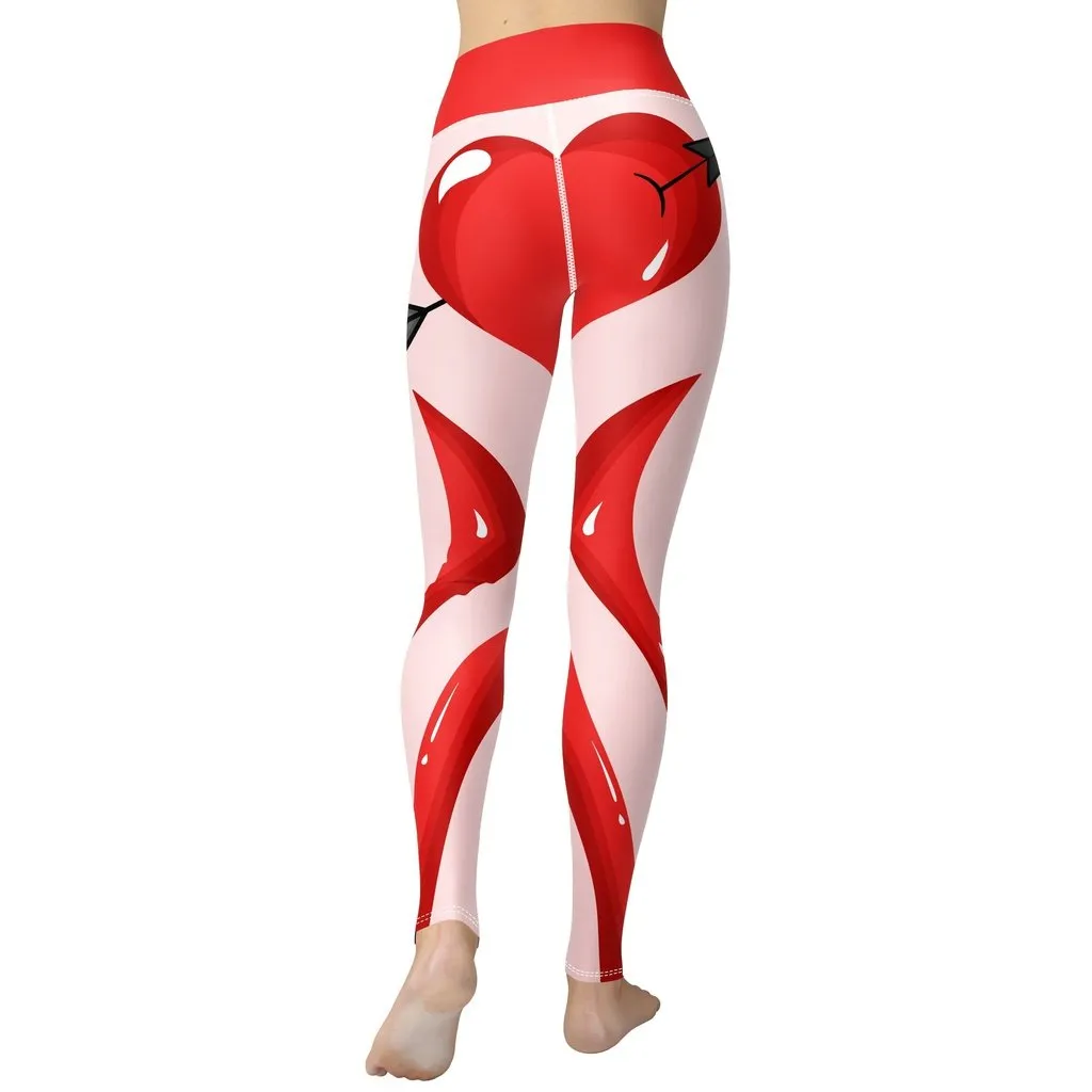 Arrow Heart Shaped Yoga Leggings