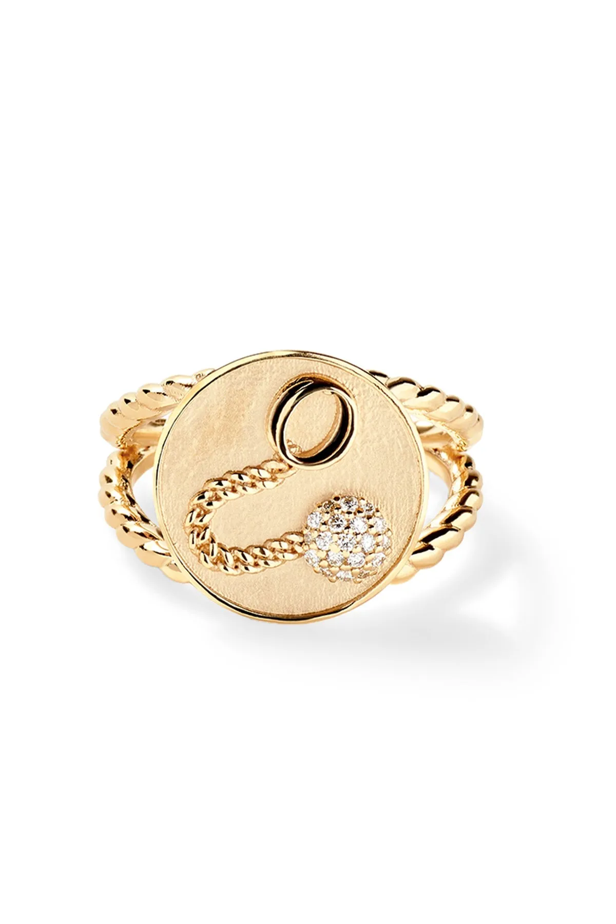 Ball and Chain Signet Ring