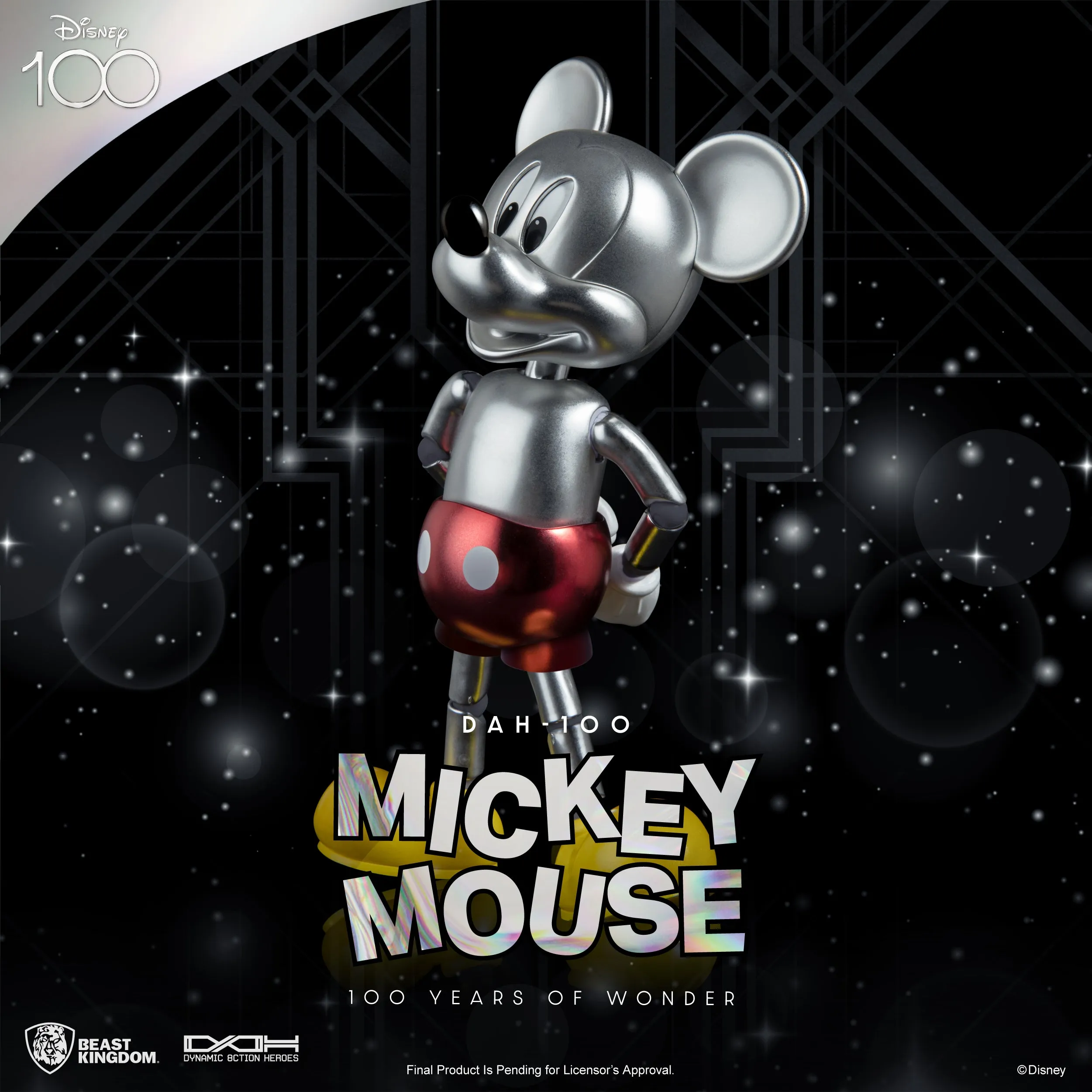 Beast Kingdom DAH-100 Disney 100 Year of Wonder Mickey Mouse 1:9 Scale Dynamic 8ction Heroes Action Figure