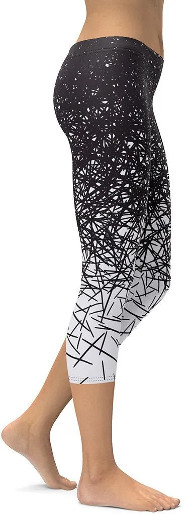 Black & White Ombre Capris