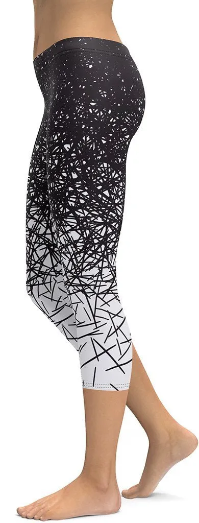 Black & White Ombre Capris