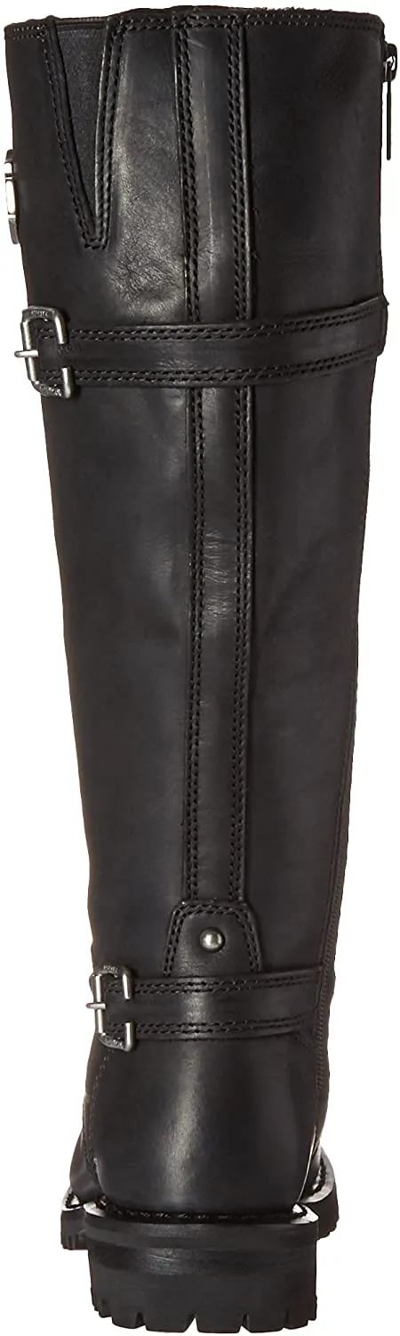 Black Leather Knee-High "Beechwood" Boot