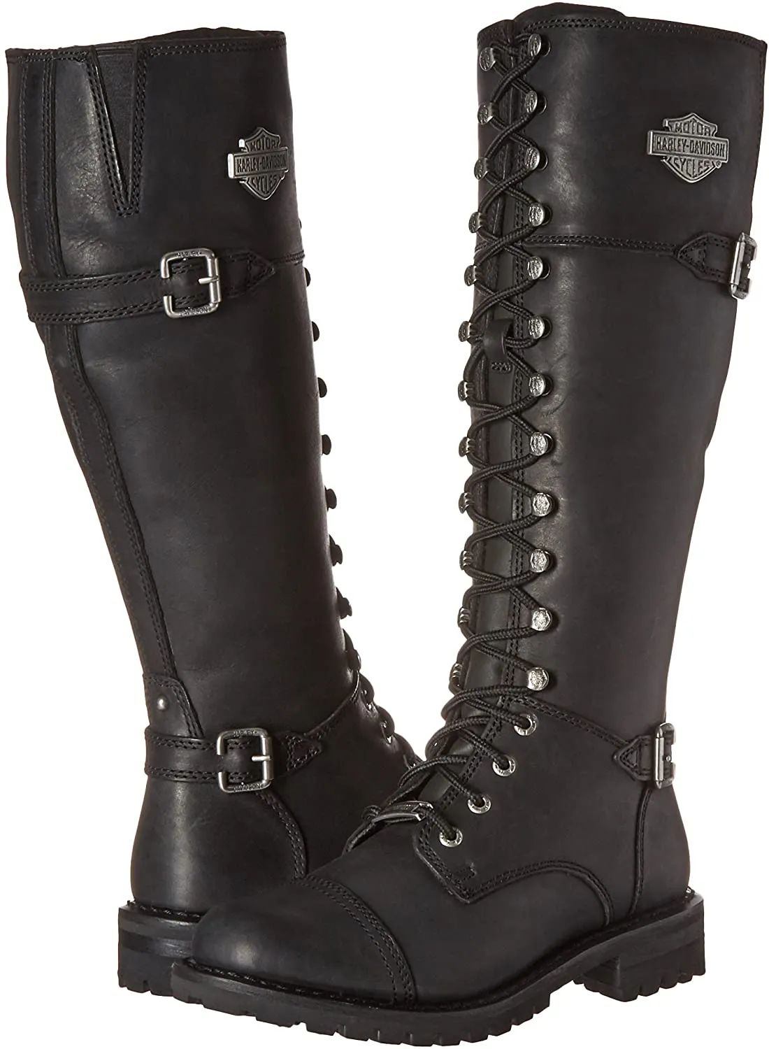 Black Leather Knee-High "Beechwood" Boot