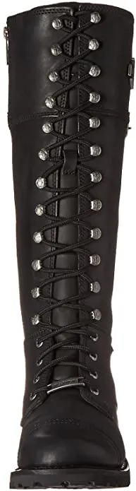 Black Leather Knee-High "Beechwood" Boot