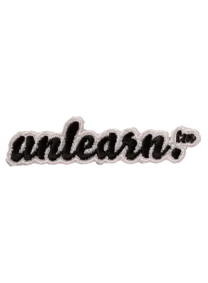 Black unlearn. Embroidered Patch