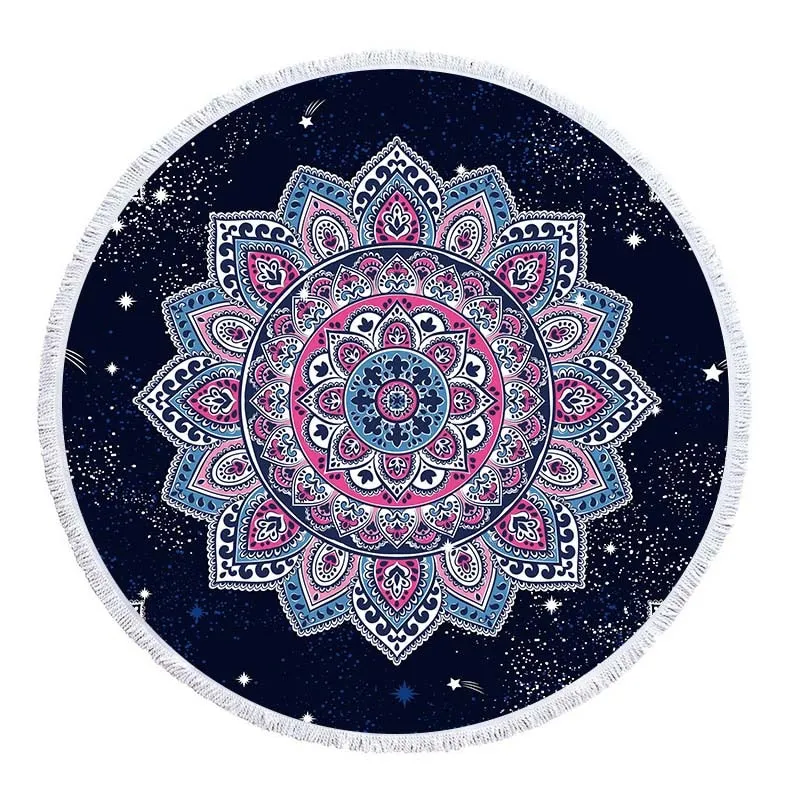 Boho Beach Towels | Tropical Printed Large Round Beach Towel | Microfiber Round Fabric Bath Towels | Home Decorative