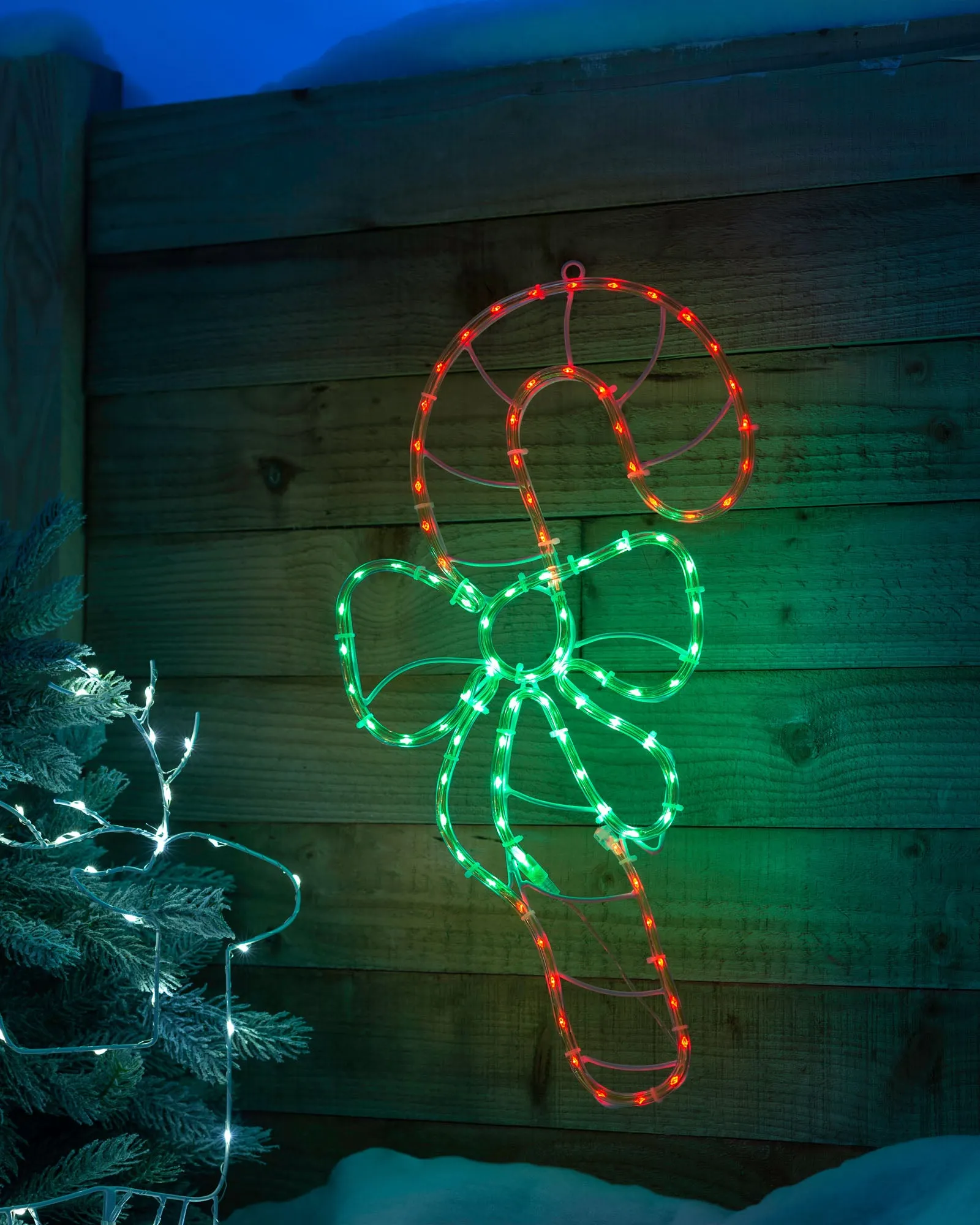 Candy Cane Rope Light Silhouette, 51 cm