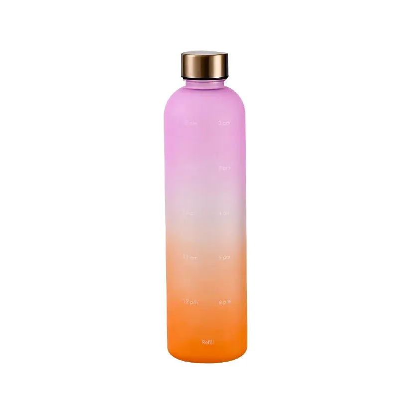 Colorful Gradient Time Scale Water bottle and Cup