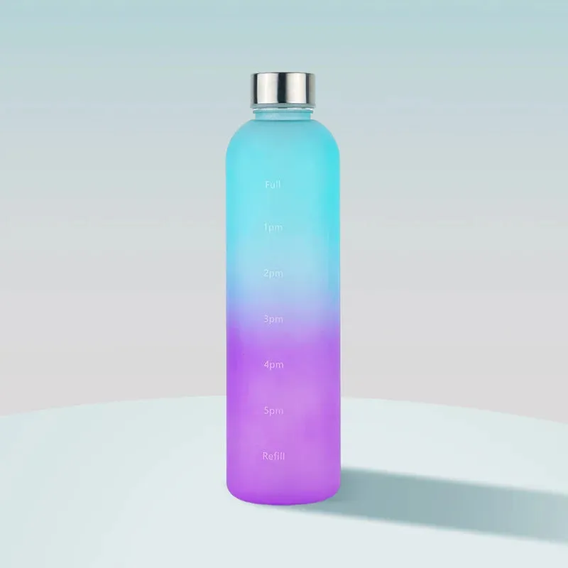 Colorful Gradient Time Scale Water bottle and Cup