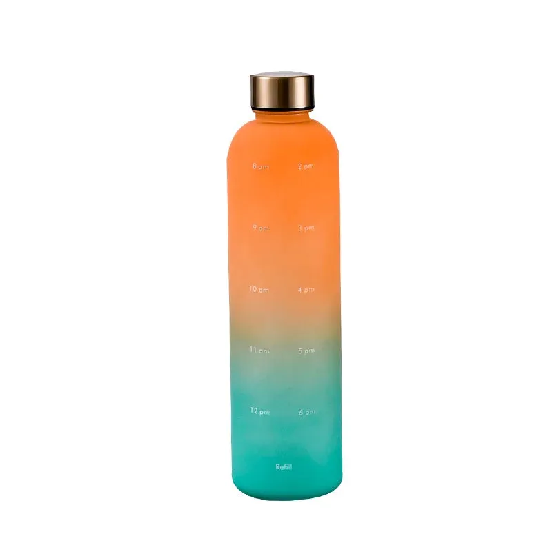 Colorful Gradient Time Scale Water bottle and Cup