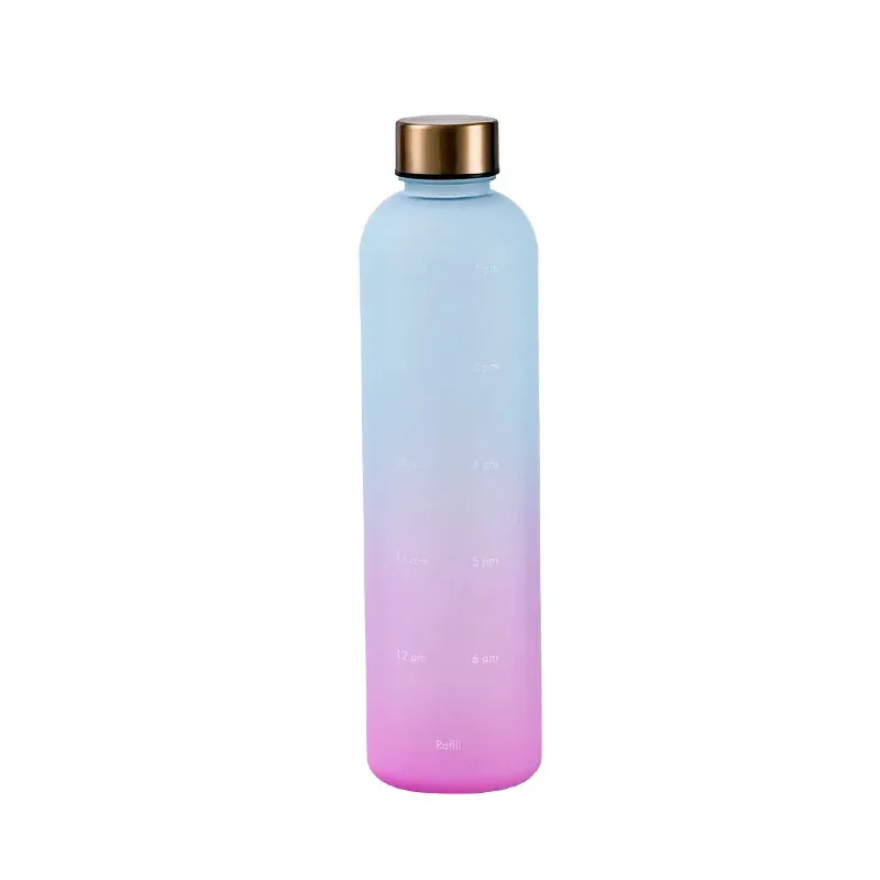 Colorful Gradient Time Scale Water bottle and Cup