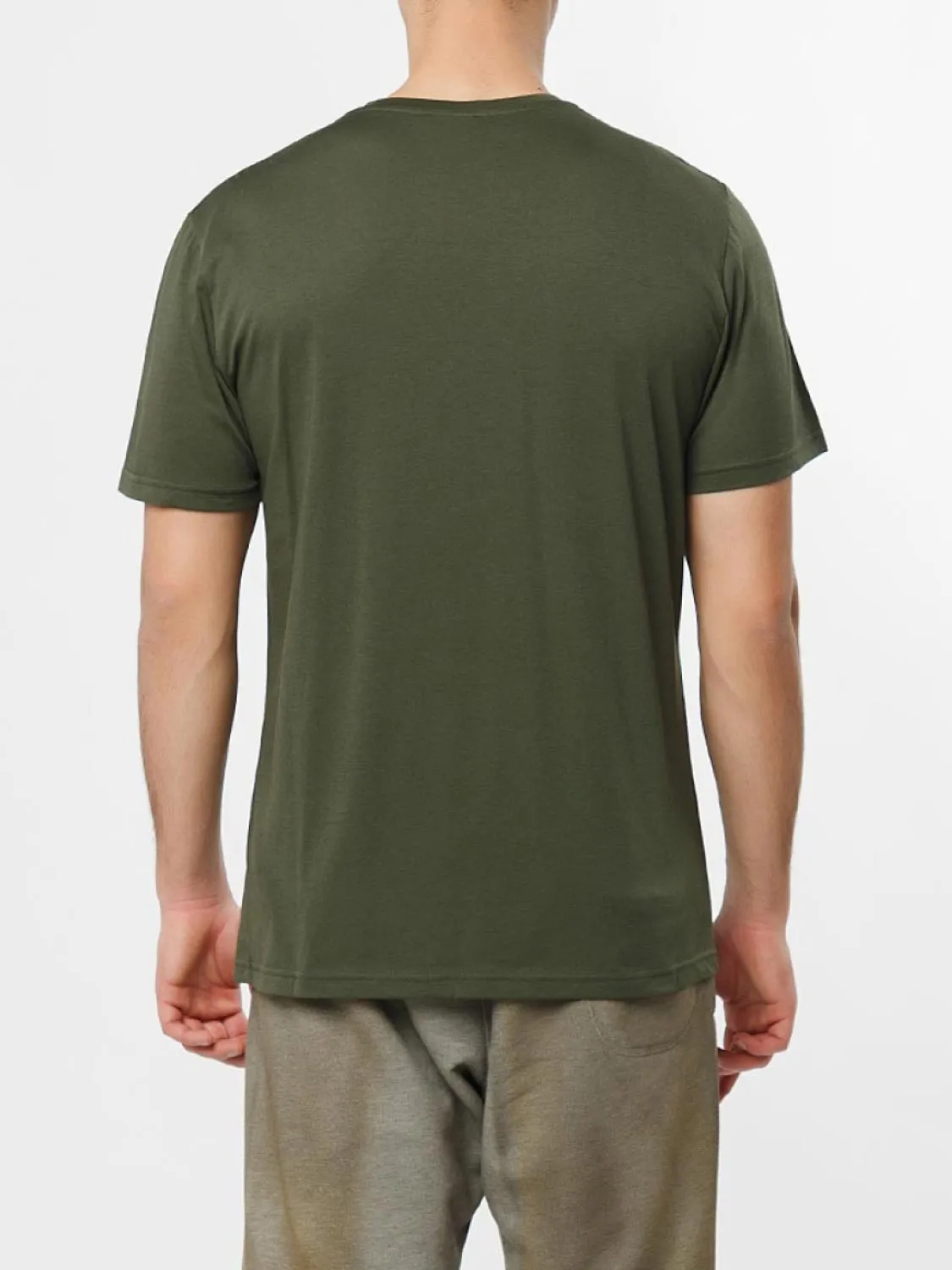 Crew Neck Regular Fit Organic Cotton T-shirt Khaki