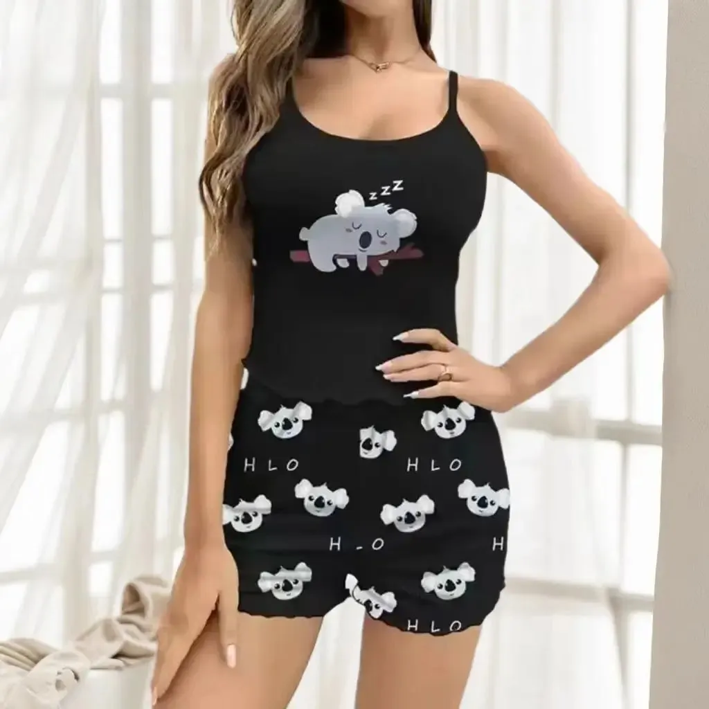 Cute Koala Camisole Set