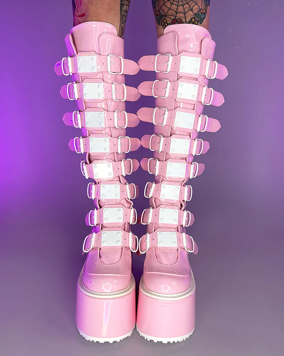 Demonia Swing Pink Hologram Boots