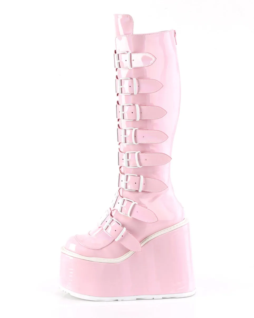 Demonia Swing Pink Hologram Boots