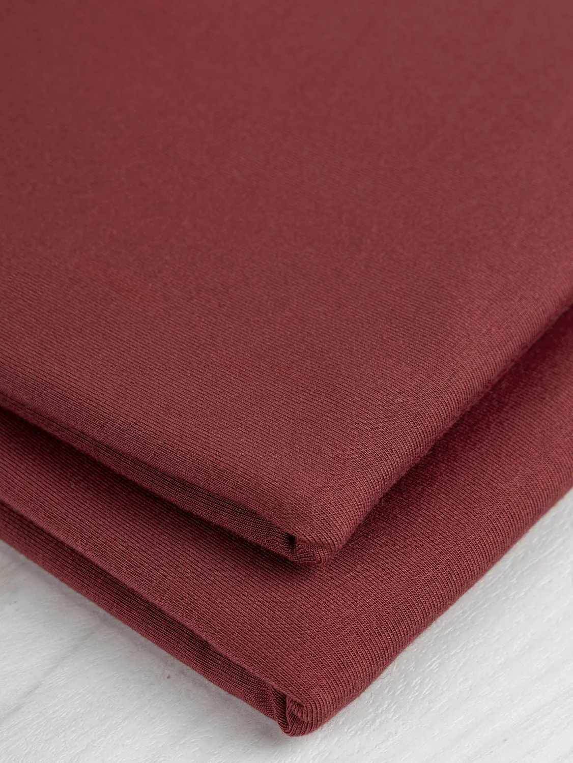 Drapey Tencel Modal Stretch Jersey Knit - Bordeaux - Swatch