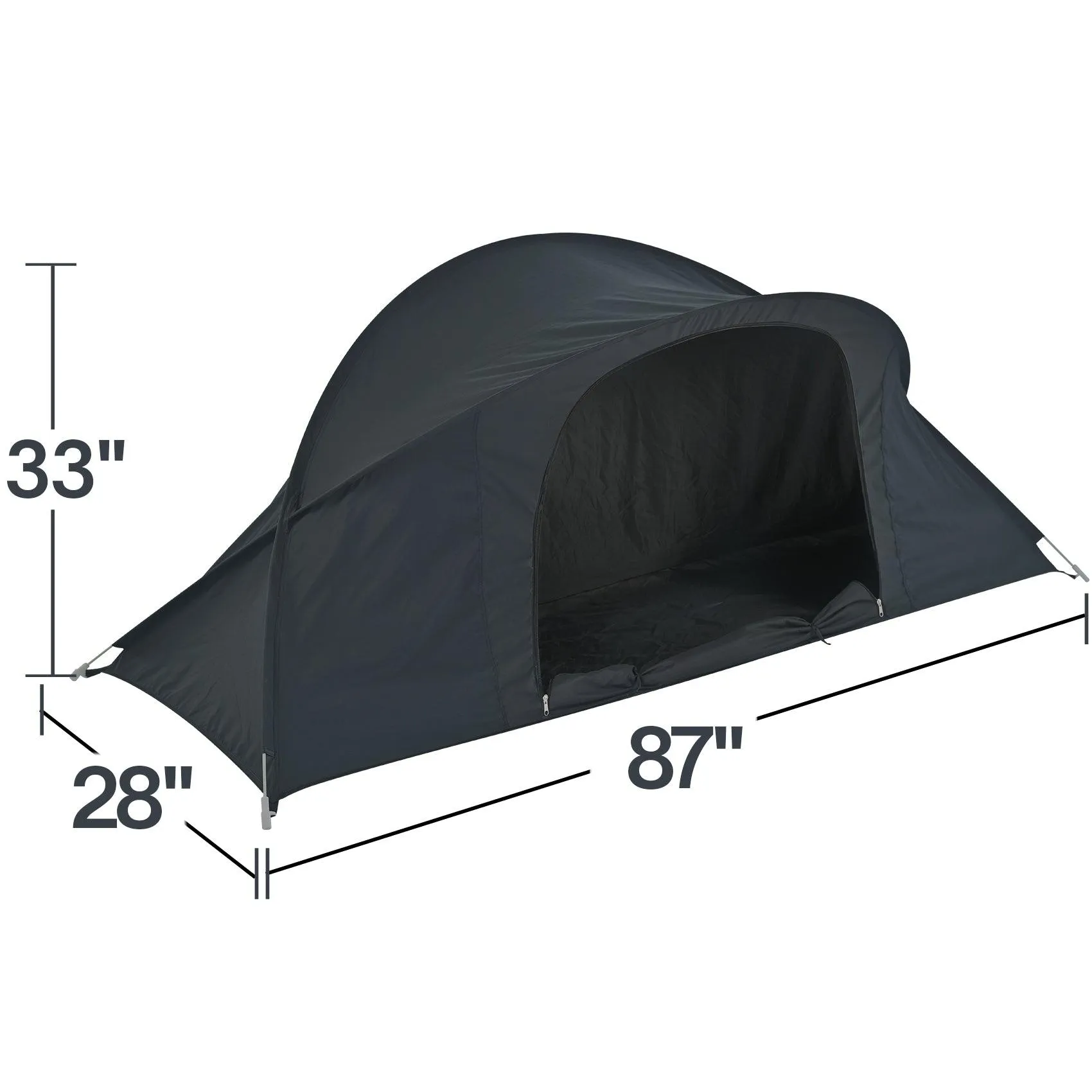 EighteenTek Pop Up Bed Canopy Office Sleeping Bed Tents One Person Privacy Space Lay Down NOT Sitting Frame 87"x28"x33"H