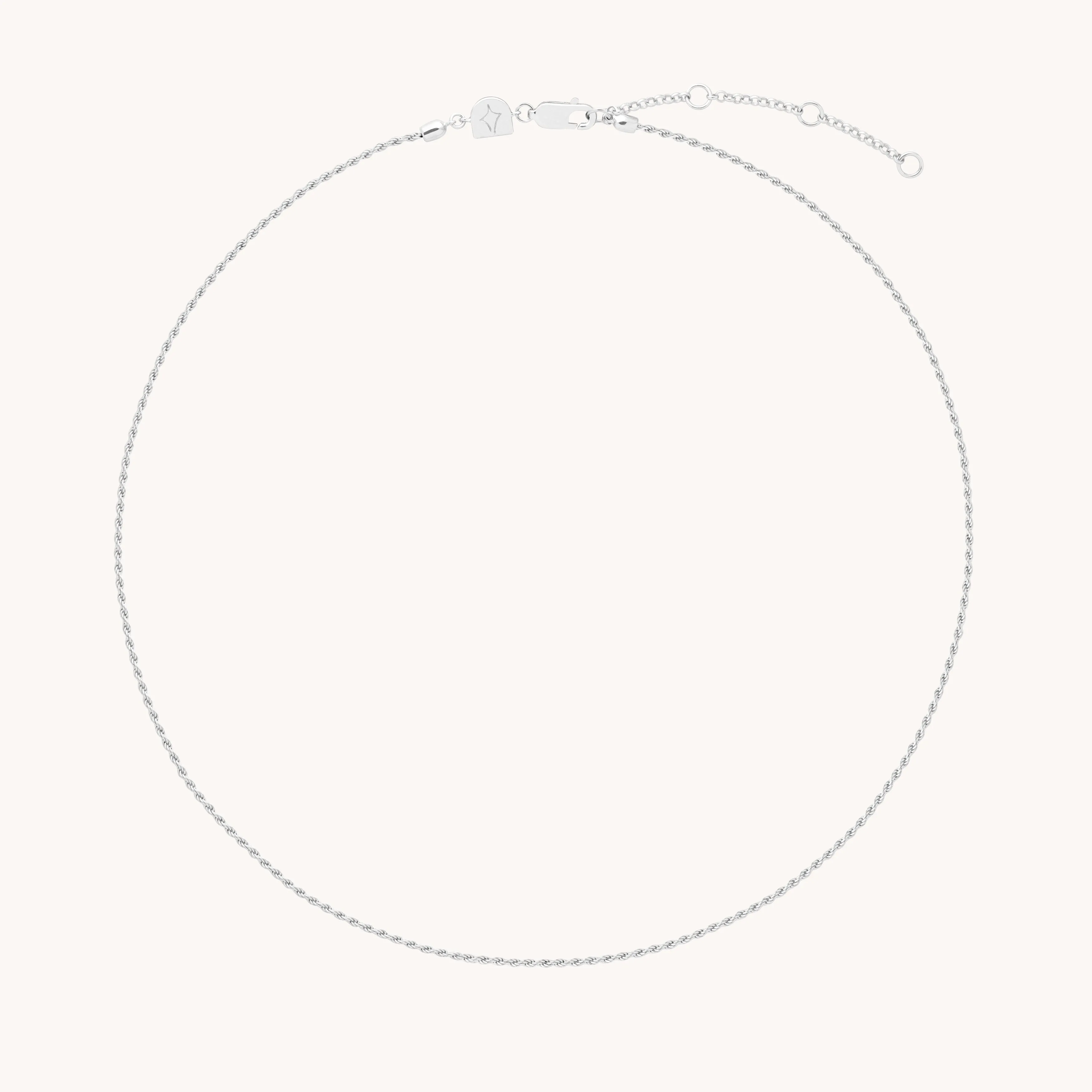 Essential Rope Chain Necklace in Silver