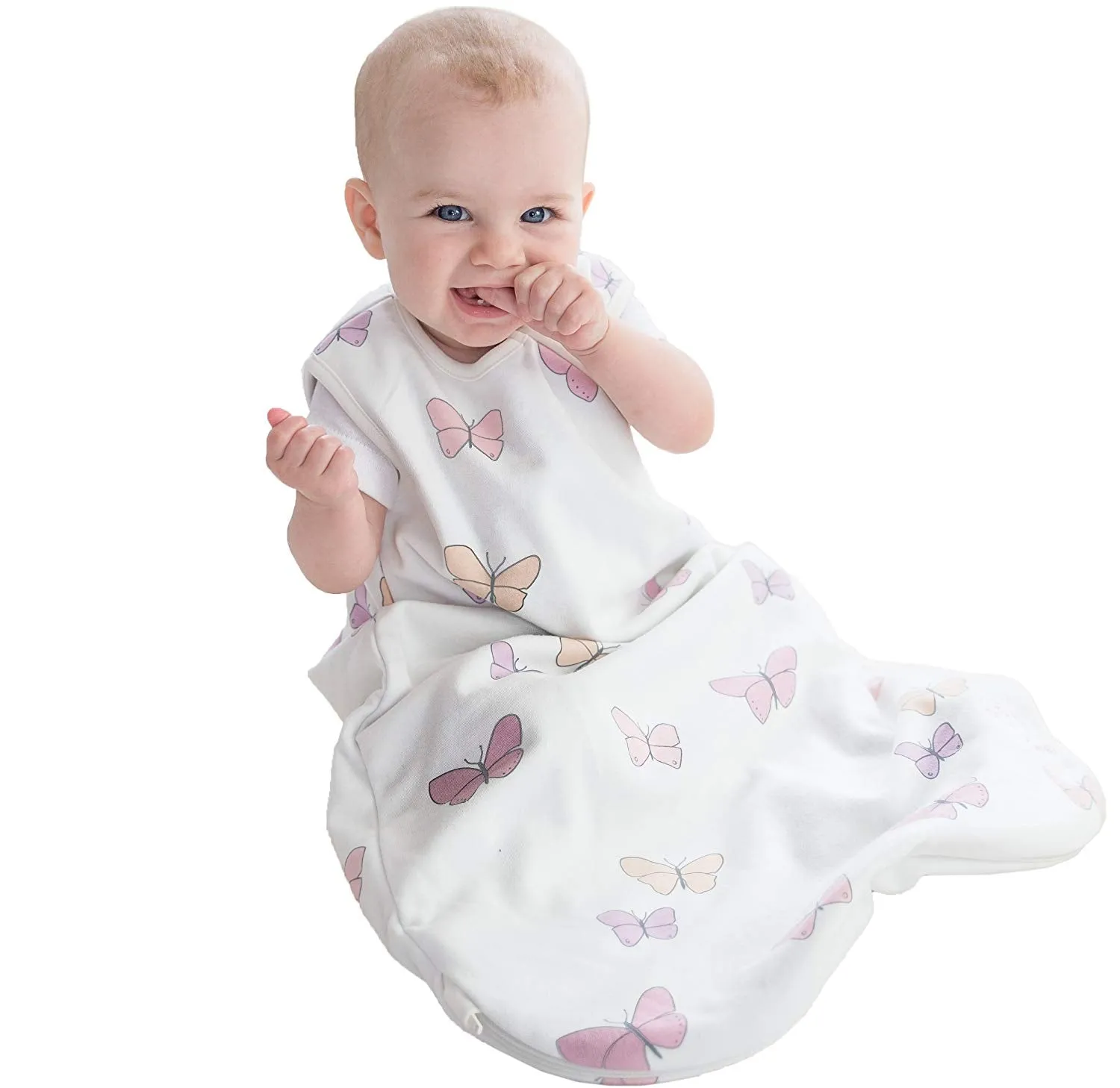 >Woolino 4 Season BASIC Merino Wool Baby Sleep Bag in Butterfly