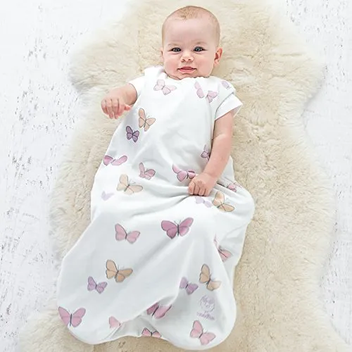 >Woolino 4 Season BASIC Merino Wool Baby Sleep Bag in Butterfly