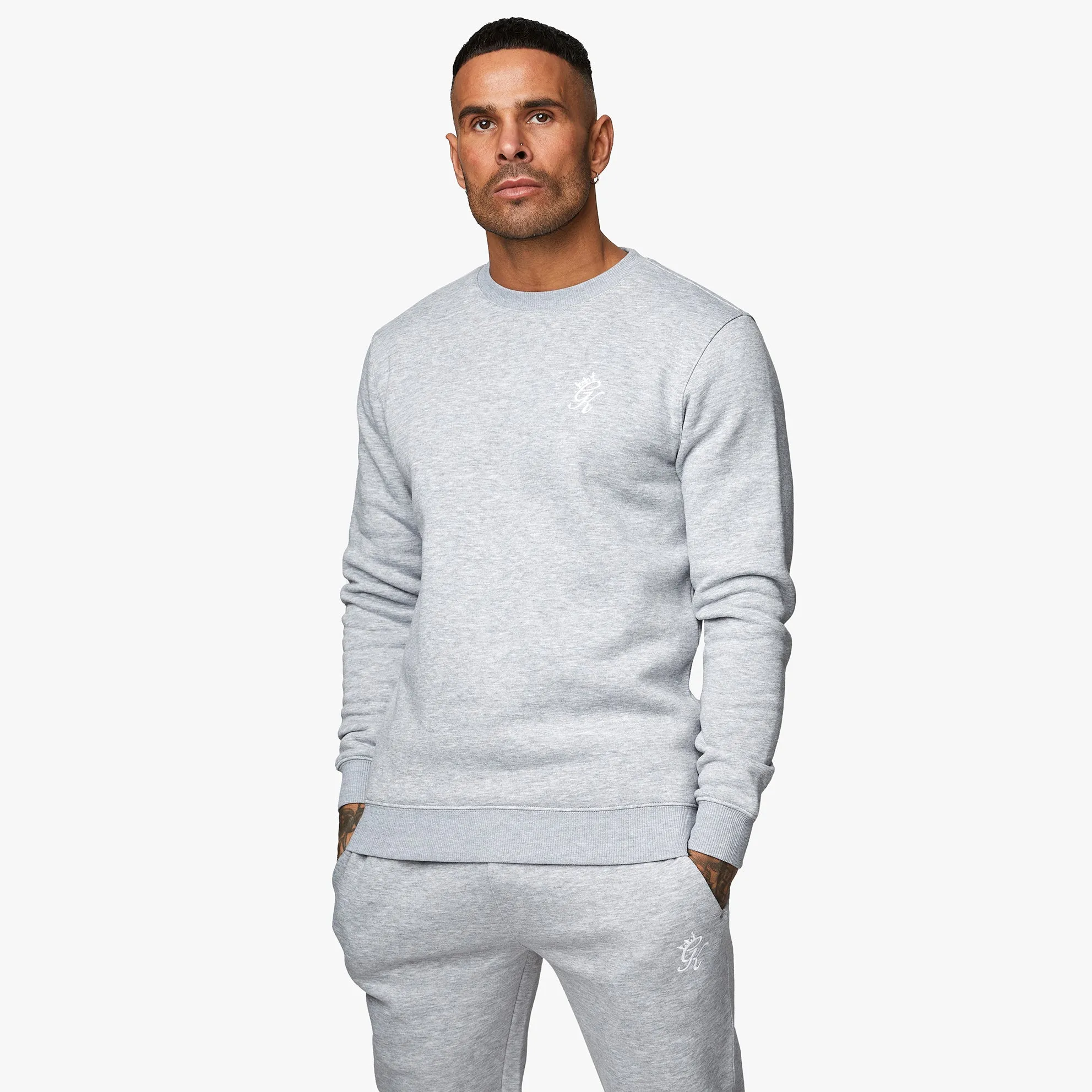 Gym King Fundamental Fleece Sweatshirt - Grey Marl