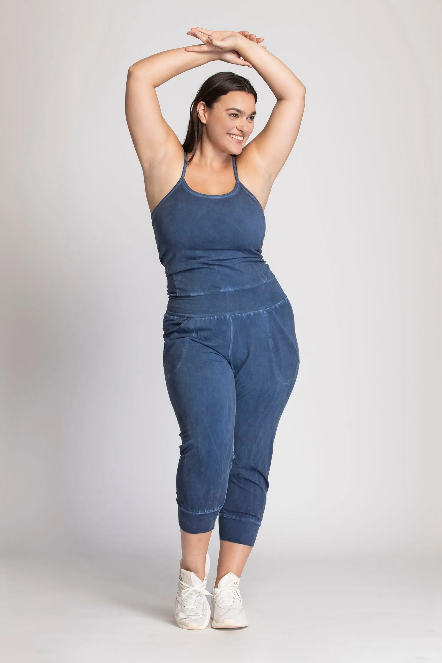 I'mPerfect Stonewash Yoga Jumpsuit 25%off