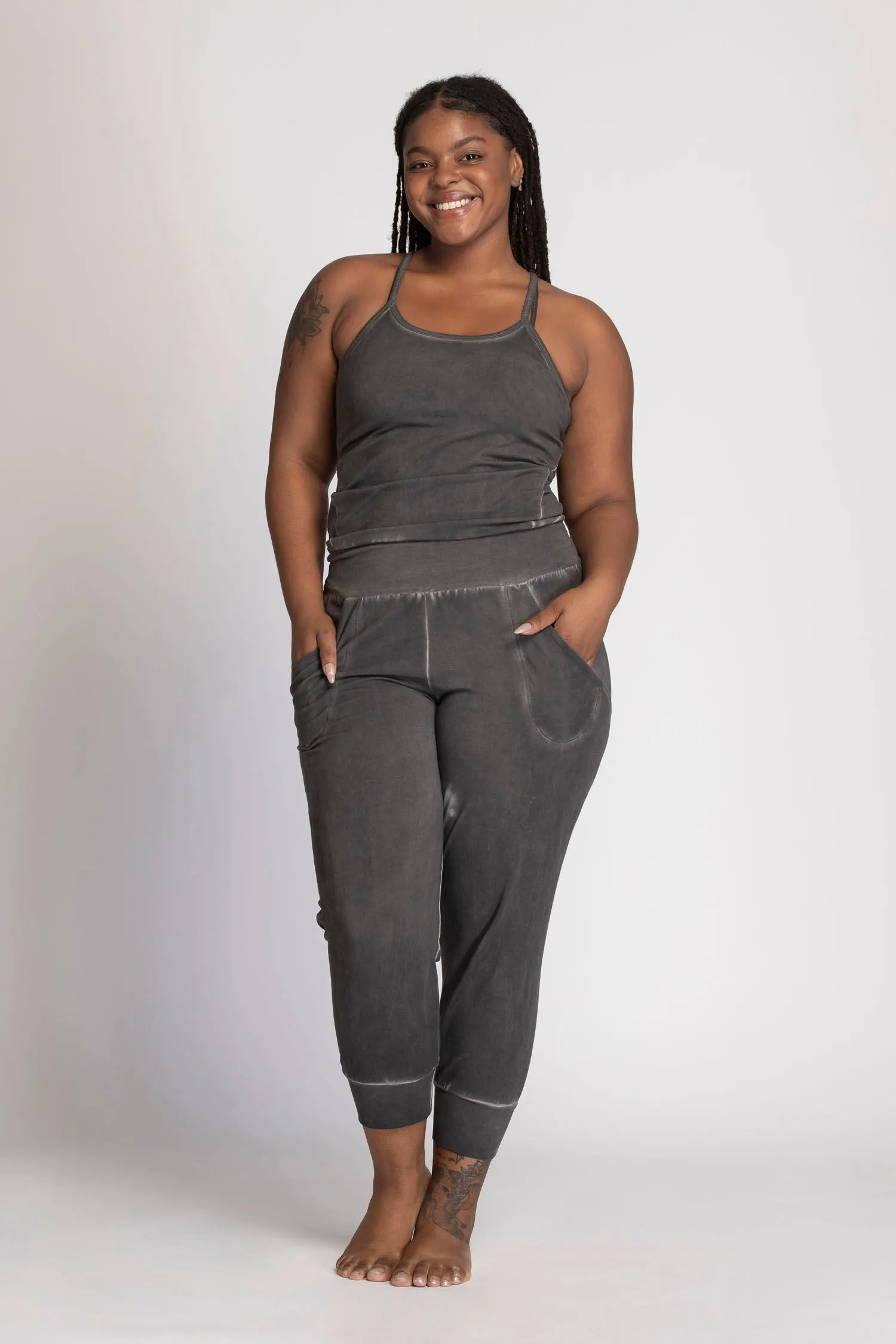 I'mPerfect Stonewash Yoga Jumpsuit 25%off