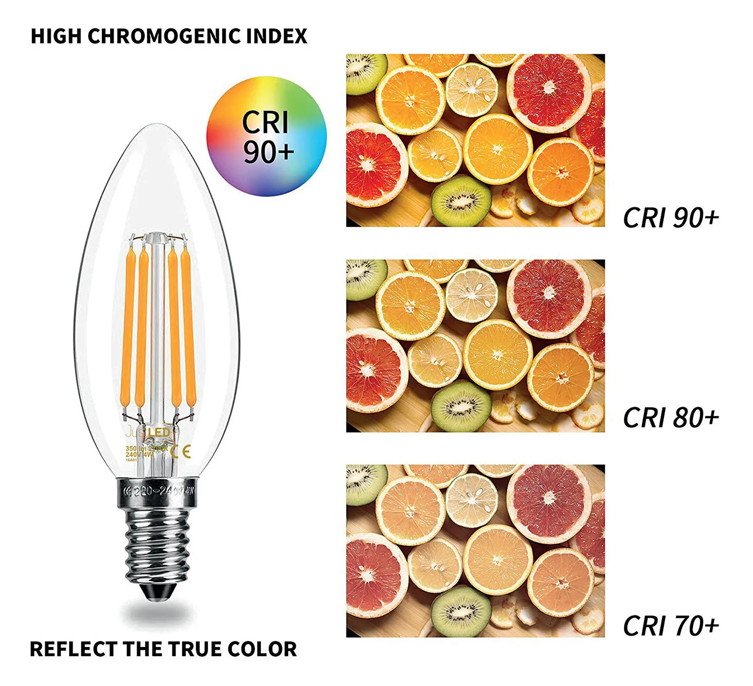 JustLED – LED Candle Lamp Bulb [Energy Class A  ]