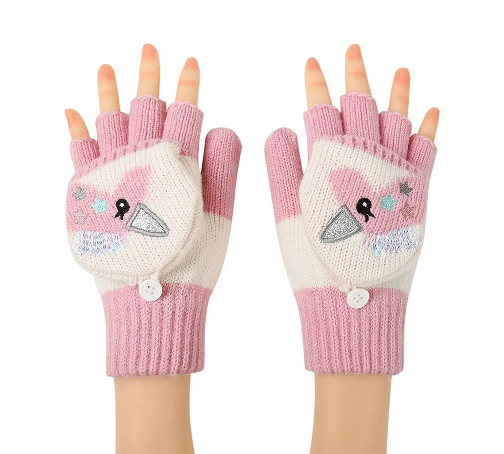 Kids Knit Unicorn Beanie & Gloves Set